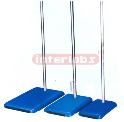 RETORT STAND BASE, RECTANGULAR, PRESSED STEEL